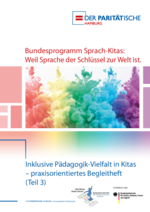Verkleinerte Voransicht der Datei Sprach-Kita_Praxisbroschüre_3_Paritätischer_Hamburg__Inklusion.pdf